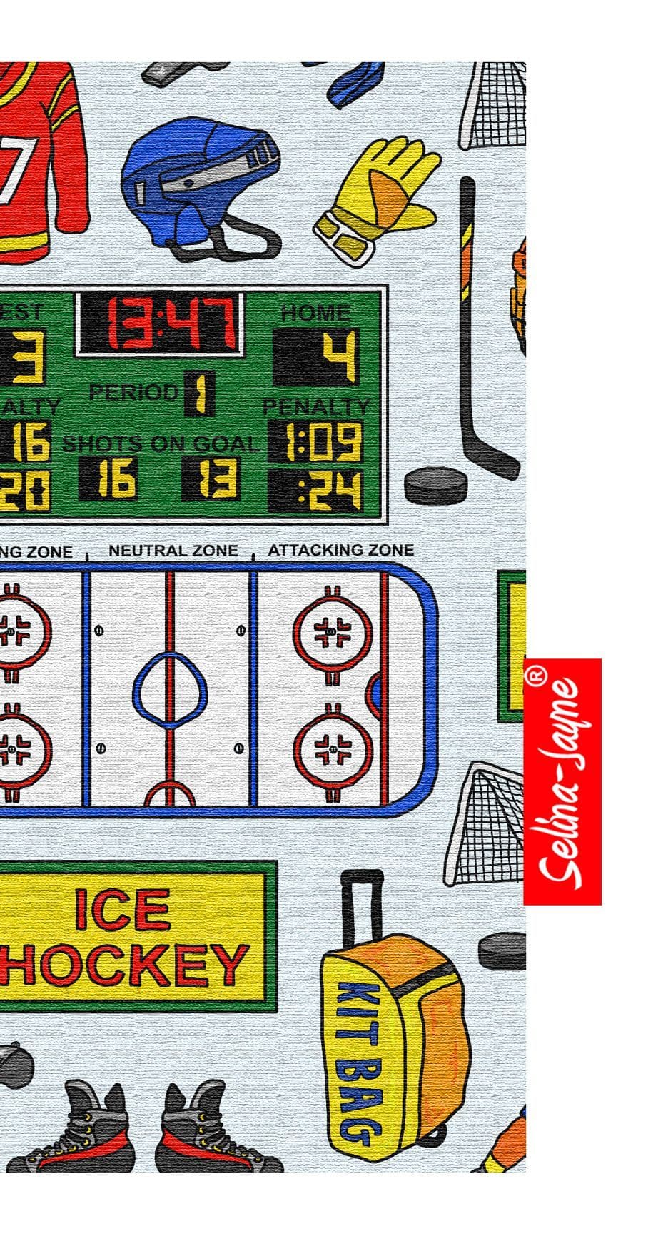 Ice Hockey Glasses Case Soft Fabric by Selina-Jayne
