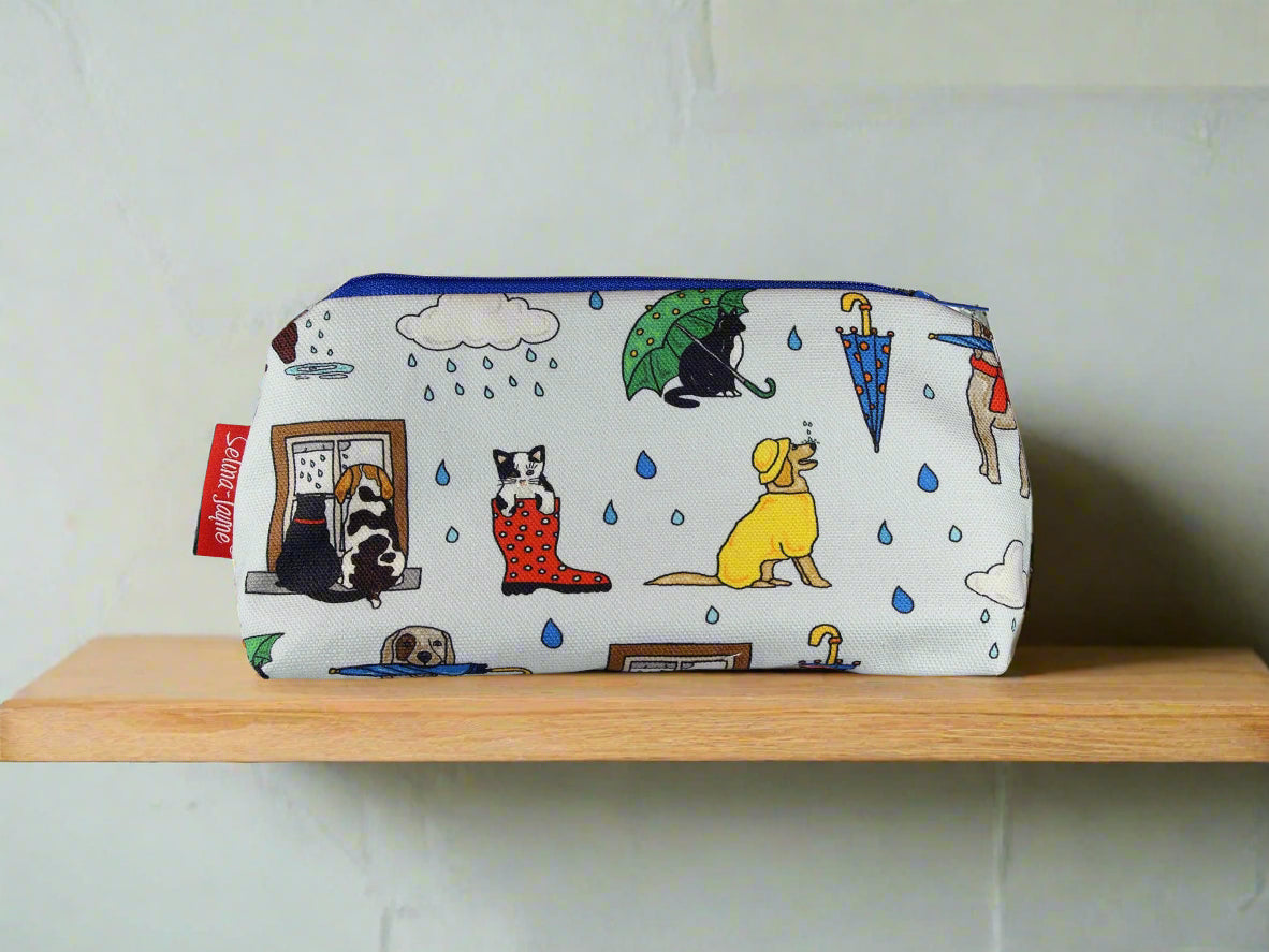 Raining Cats and Dogs Makeup Bag by Selina-Jayne