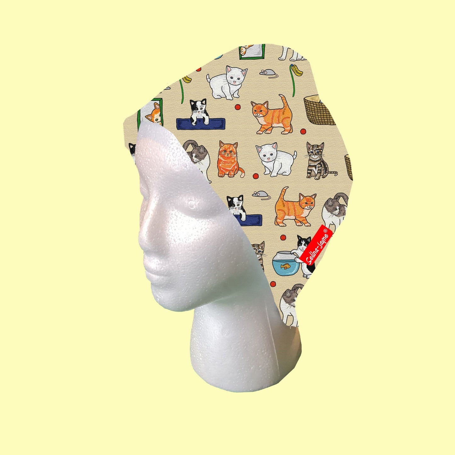 Kittens Scrub Cap by Selina-Jayne