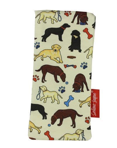 Labrador Dogs Soft Glasses Case by Selina-Jayne