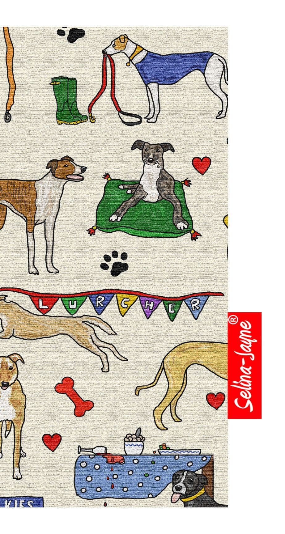Lurcher Dog Soft Glasses Case by Selina-Jayne