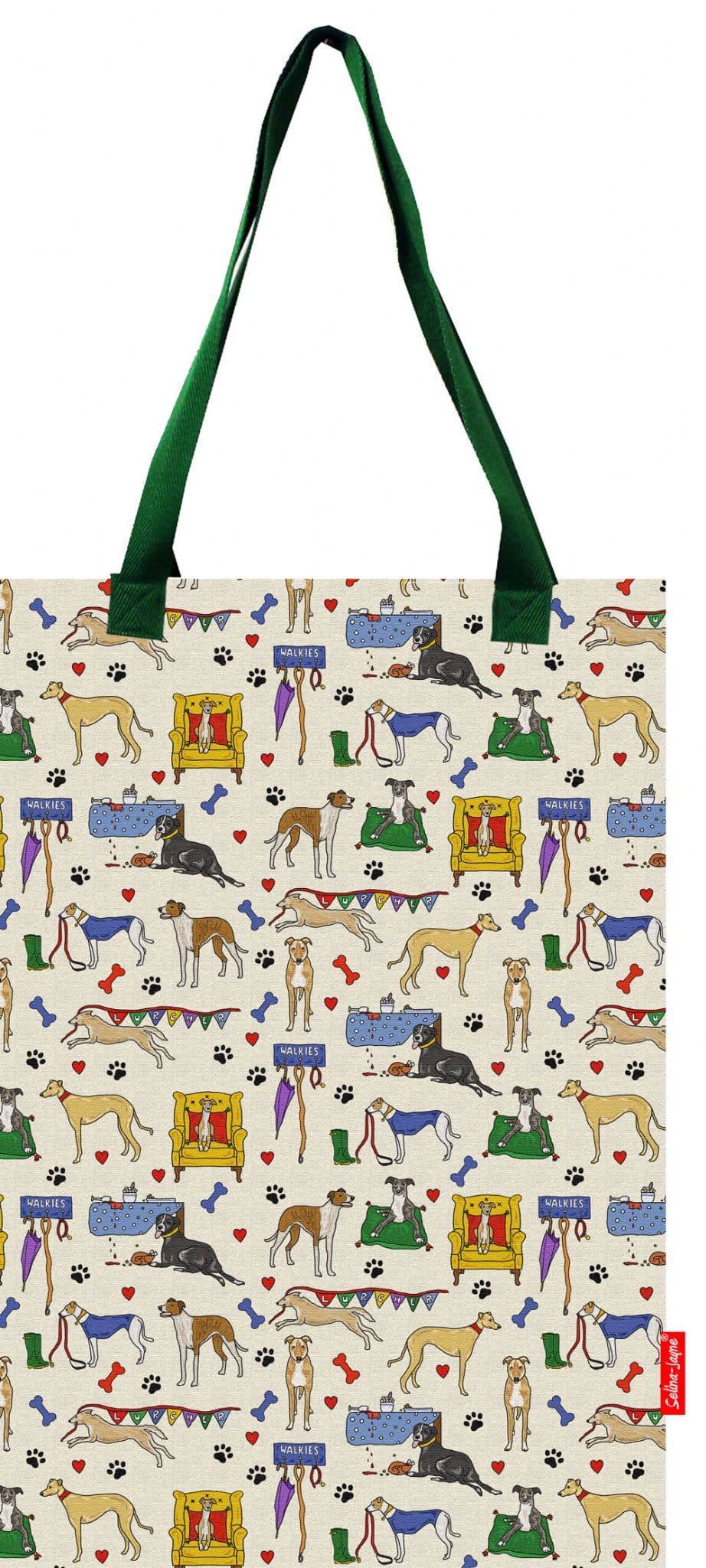 Lurcher Dog Tote Bag by Selina-Jayne