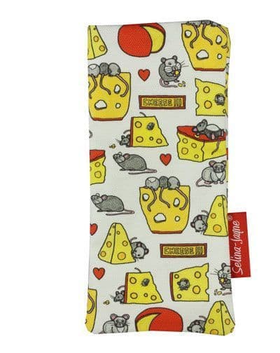 Mouse and Cheese Soft Glasses Case by Selina-Jayne