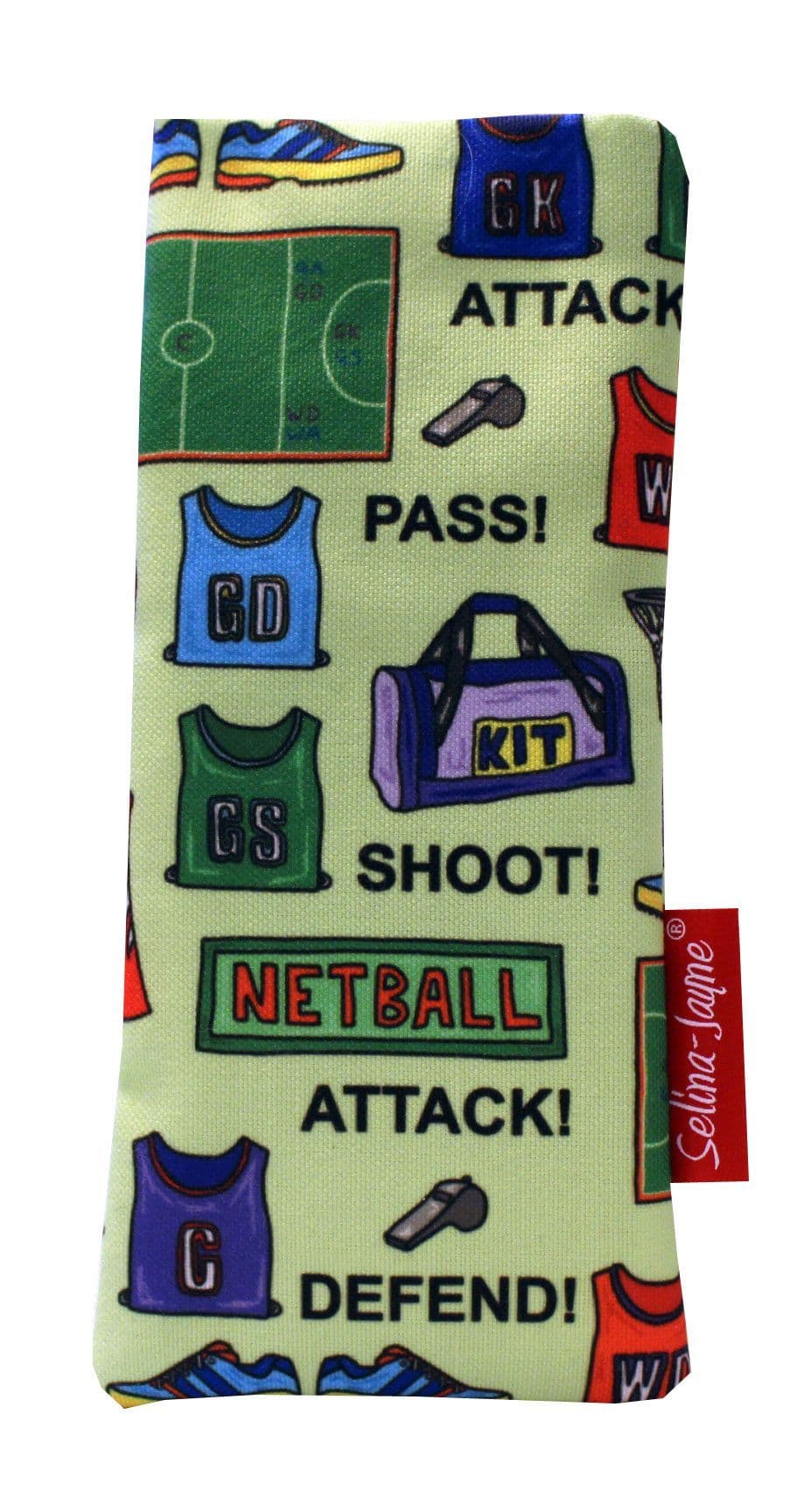 Netball Soft Fabric Glasses Case by Selina-Jayne