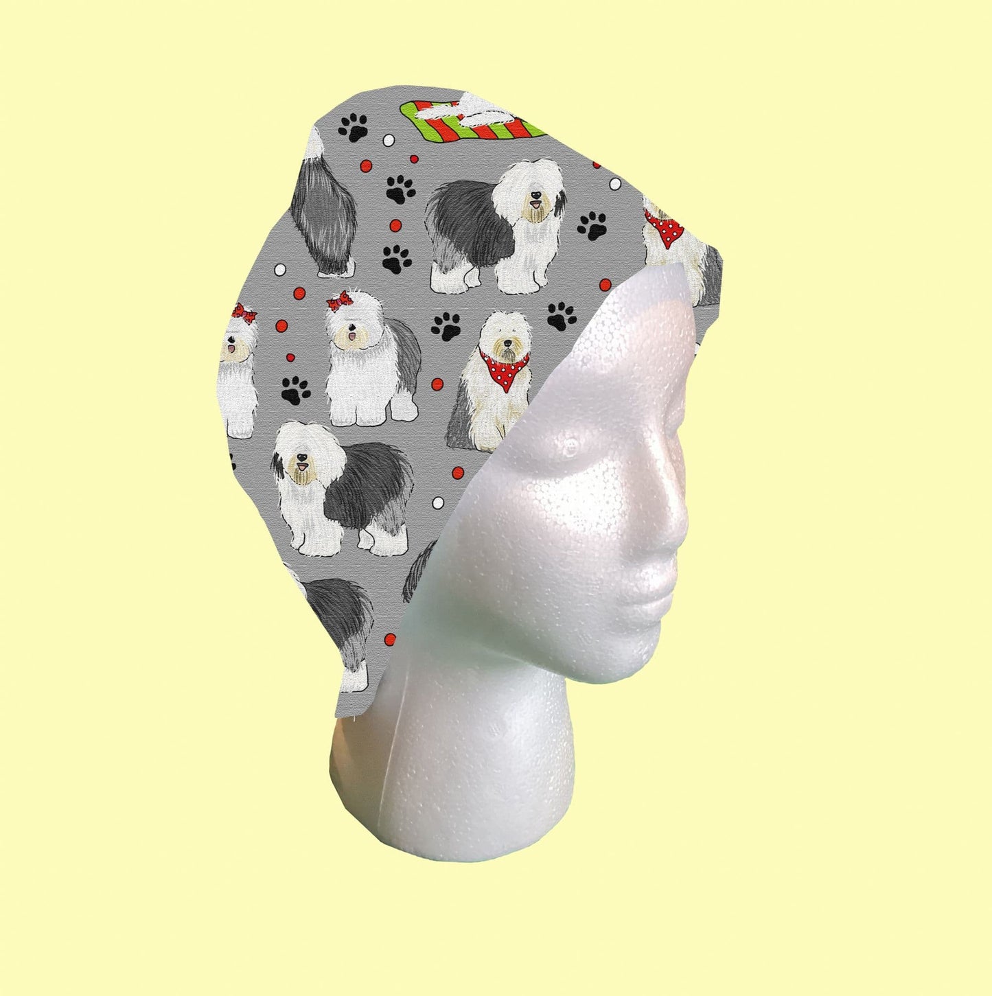 Old English Sheep Dog Scrub Cap by Selina-Jayne