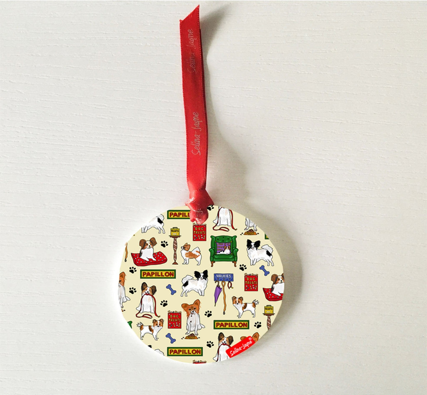 Papillon Dog Hanging Decoration by Selina-Jayne