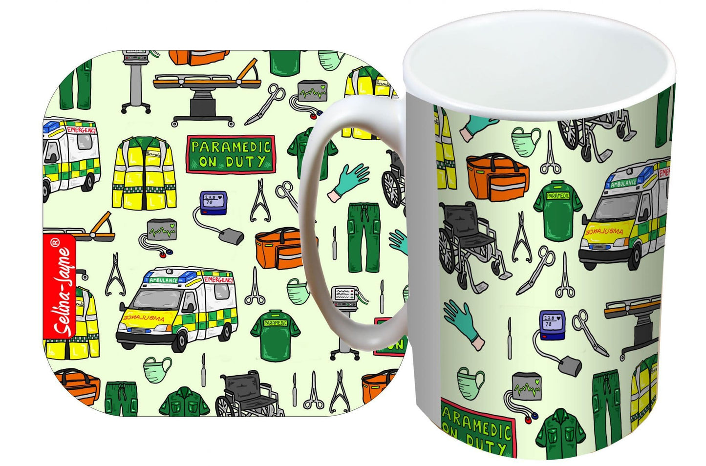 Paramedic Mug and Coaster Gift Set by Selina-Jayne