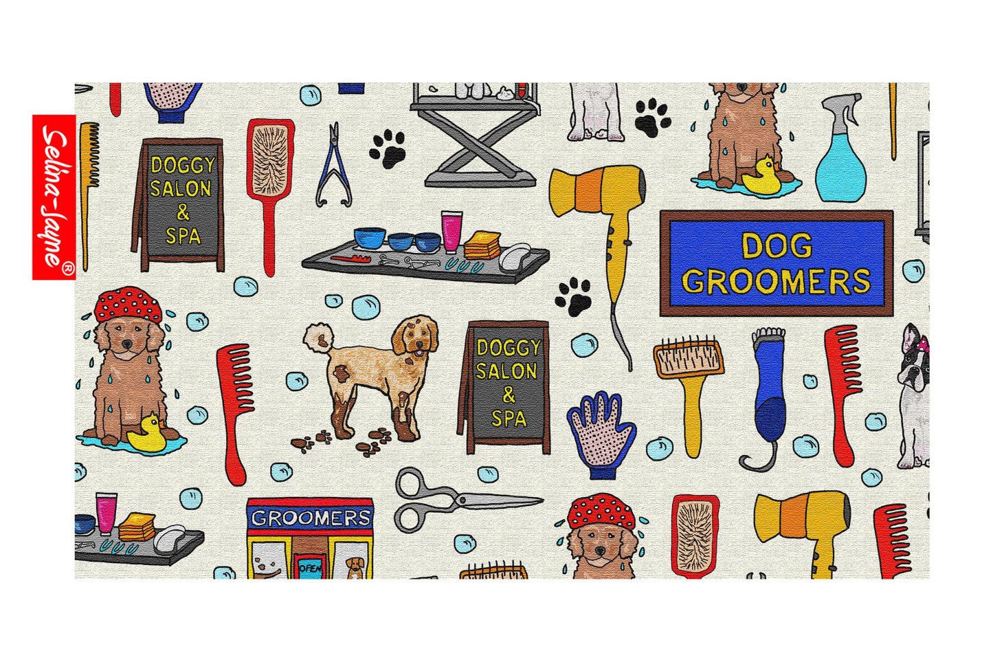 Dog Groomer Pencil Case by Selina-Jayne
