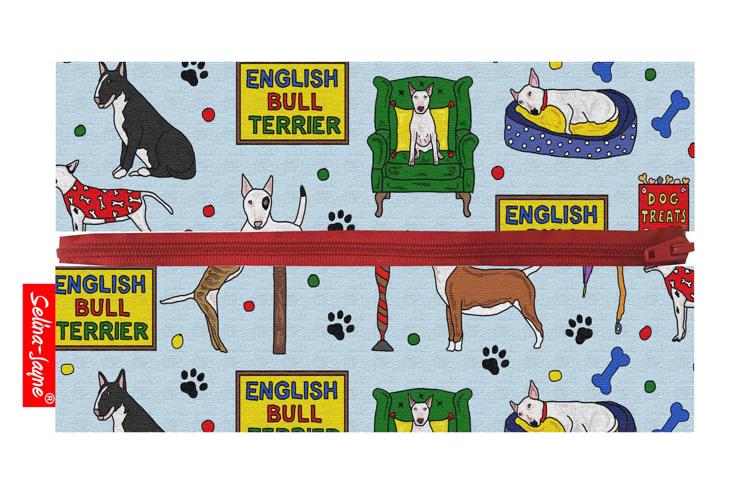 English Bull Terrier Pencil Case by Selina-Jayne