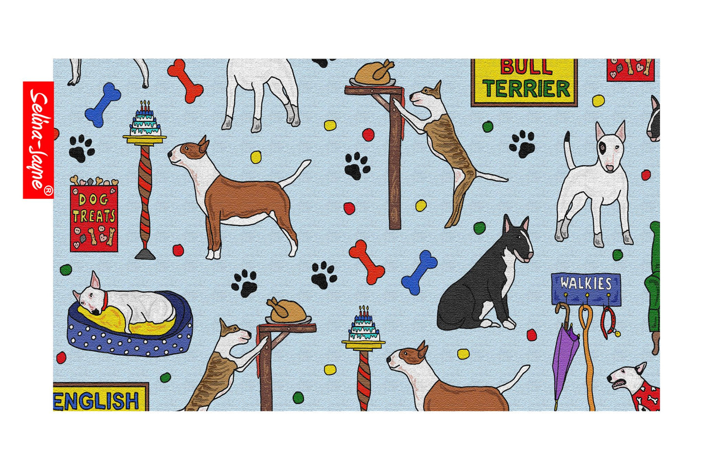 English Bull Terrier Pencil Case by Selina-Jayne