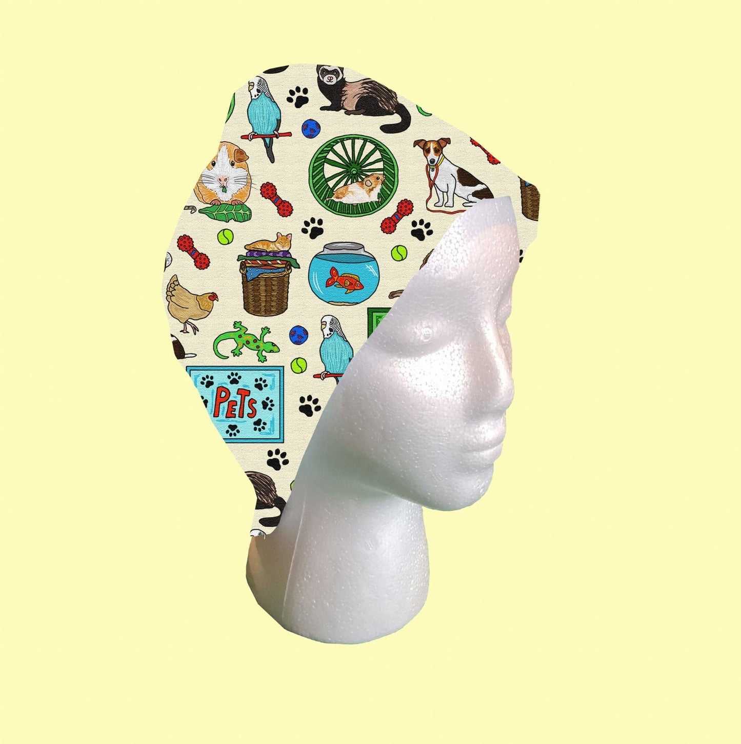 Pets Scrub Cap by Selina-Jayne