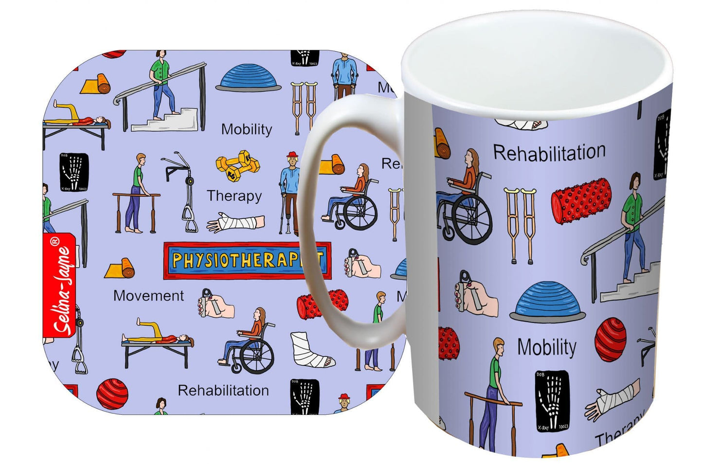 Physiotherapist Mug and Coaster Gift Set by Selina-Jayne