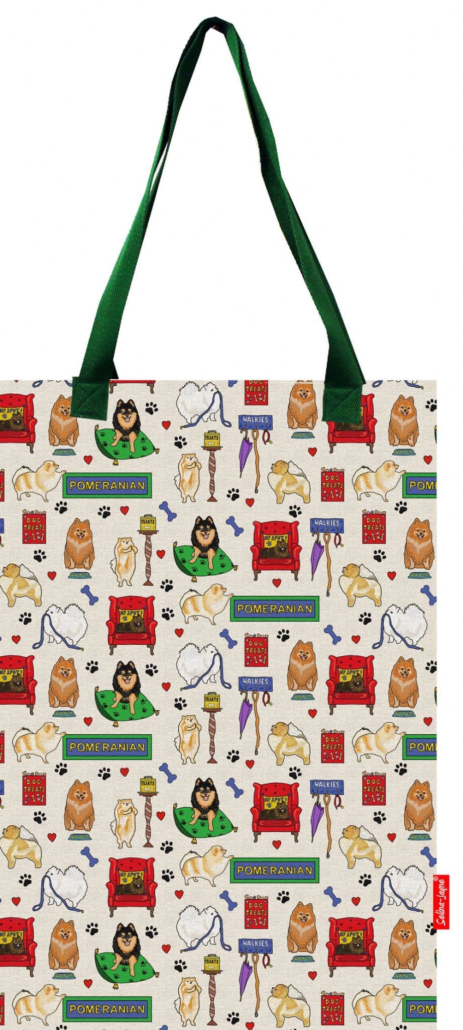Pomeranian Dog Tote Bag by Selina-Jayne