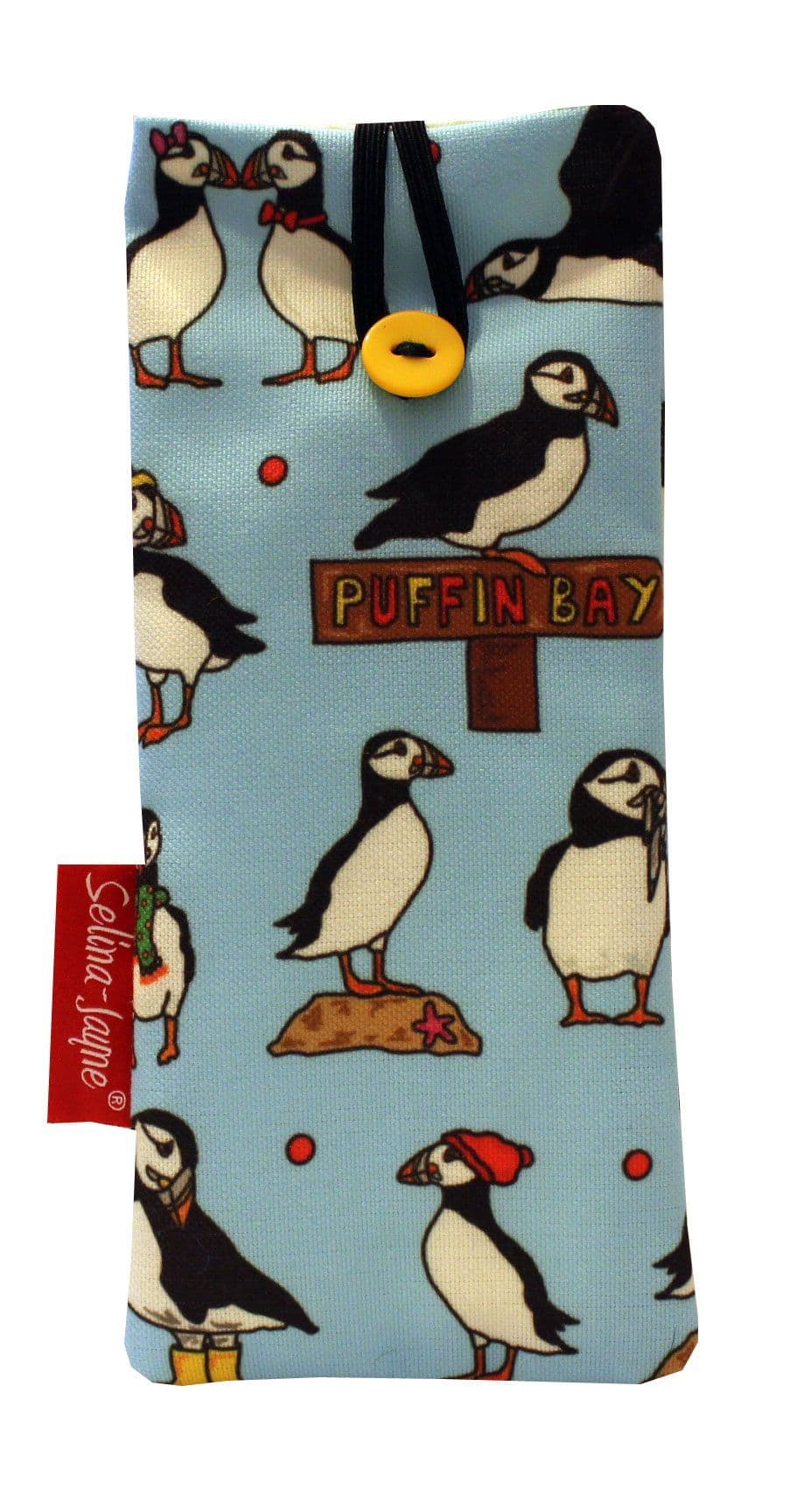 Puffins Soft Fabric Glasses Case by Selina-Jayne