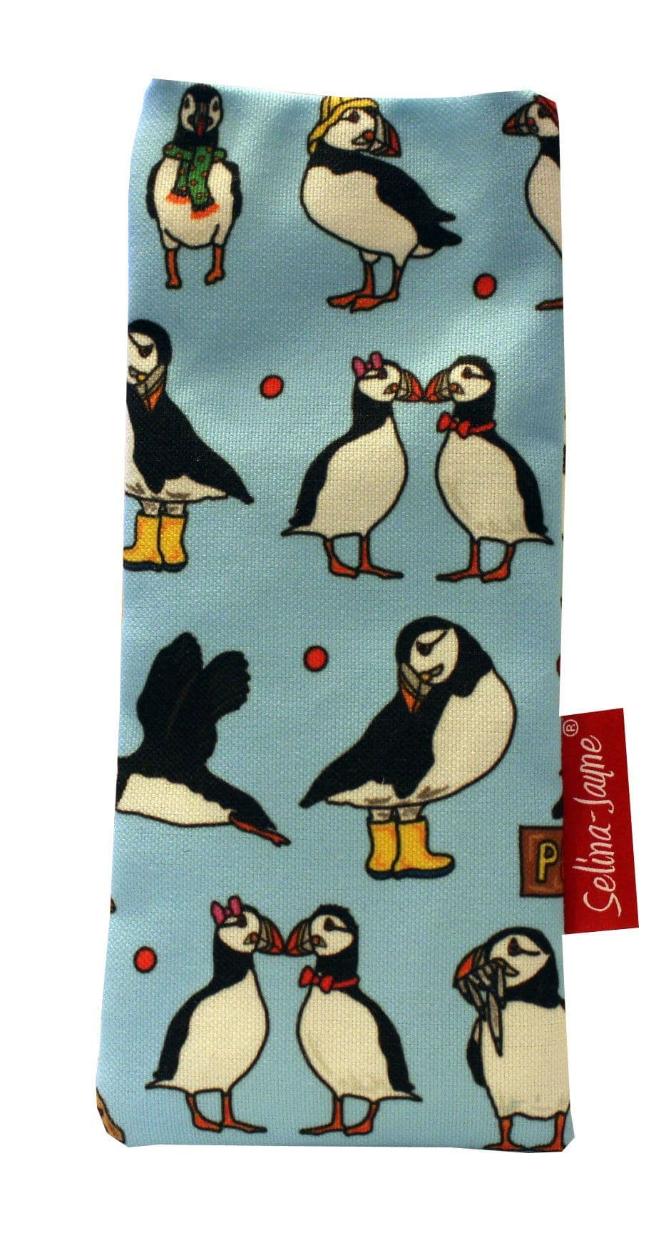 Puffins Soft Fabric Glasses Case by Selina-Jayne