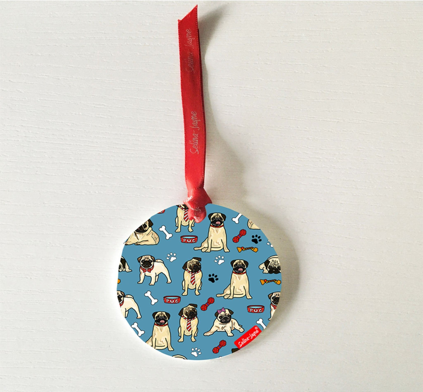 Pug Dog Hanging Decoration by Selina-Jayne