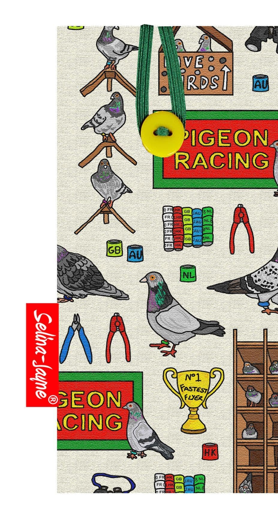Racing Pigeons Glasses Case Soft Fabric by Selina-Jayne