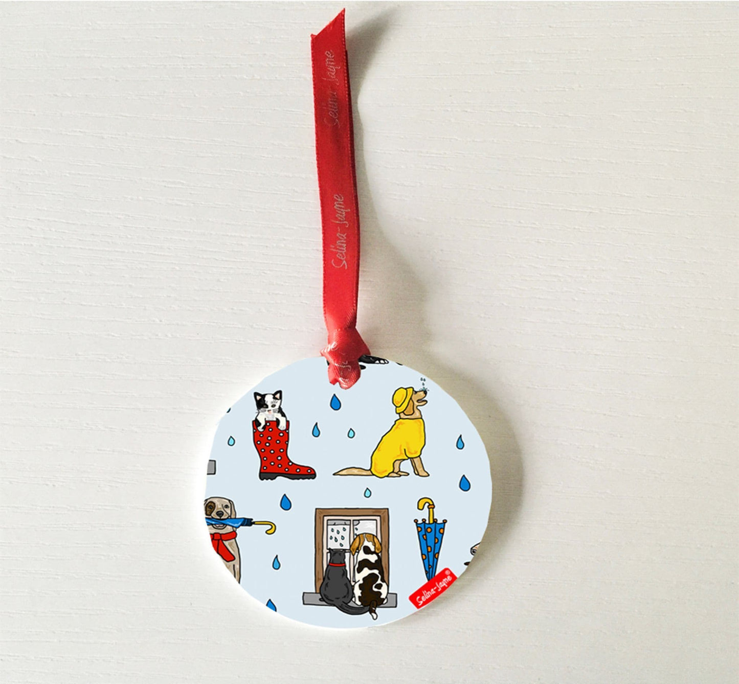 Raining Cats and Dogs Hanging Decoration by Selina-Jayne