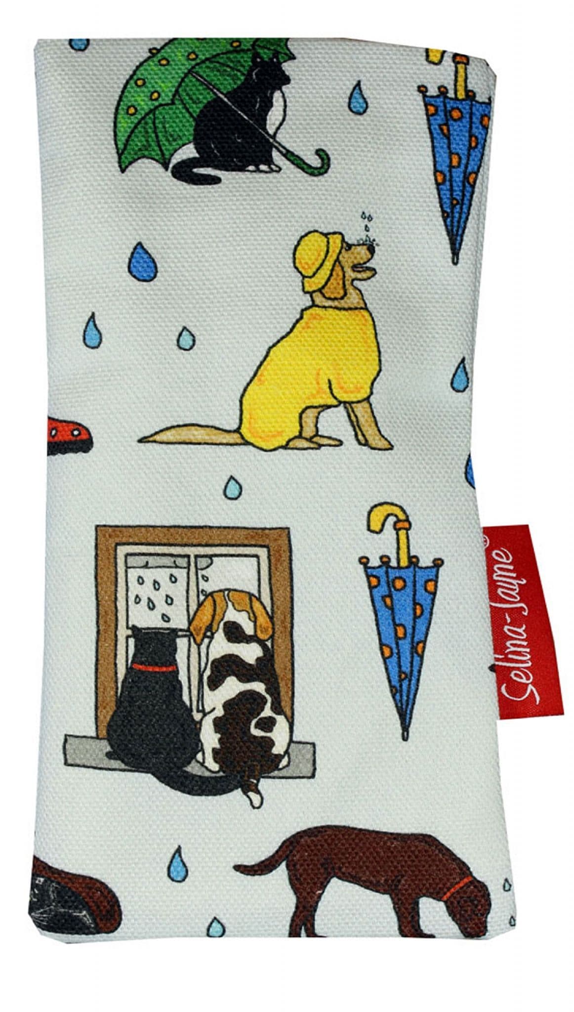 Raining Cats and Dogs Soft Glasses Case by Selina-Jayne