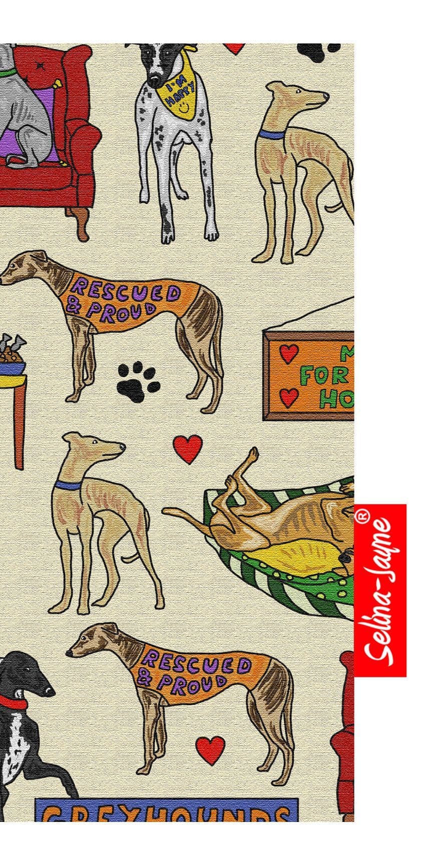 Retired Greyhound Soft Glasses Case by Selina-Jayne