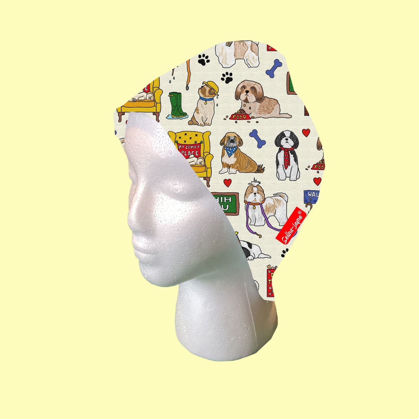 Shih Tzu Scrub Cap by Selina-Jayne