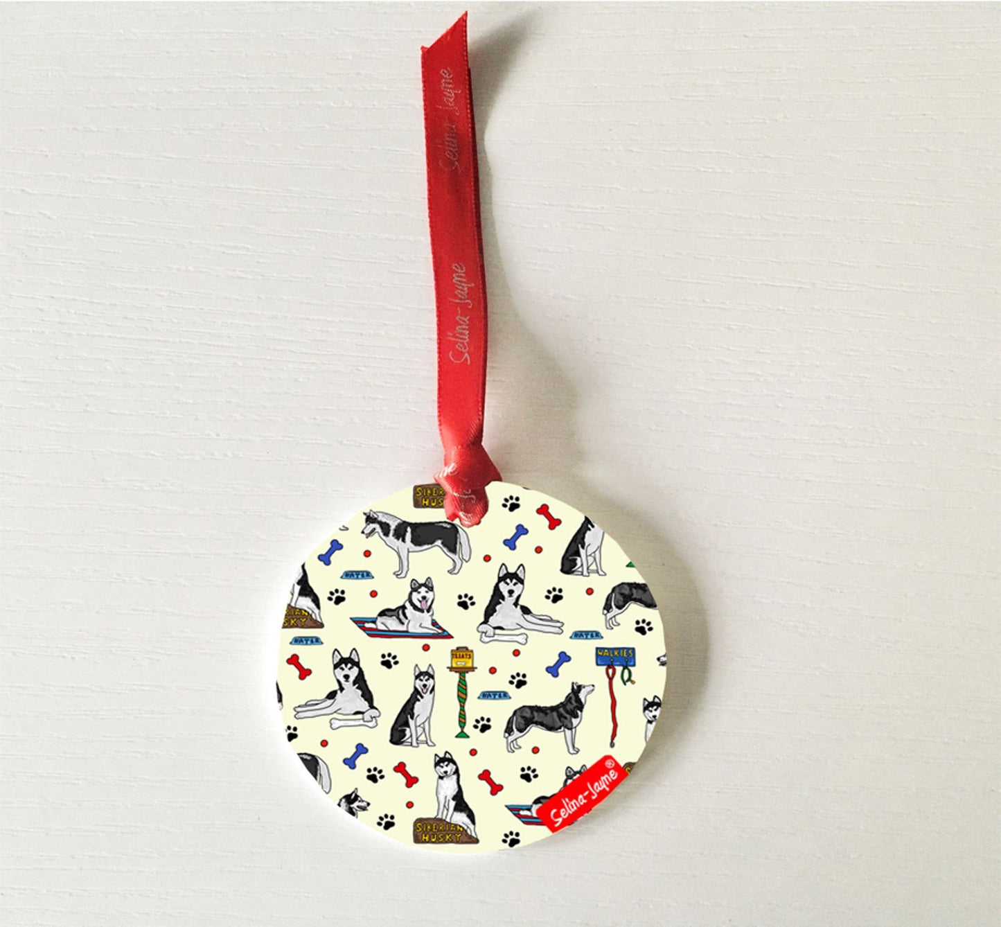 Siberian Husky Dog Hanging Decoration by Selina-Jayne