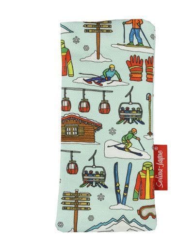 Skiing Soft Glasses Case by Selina-Jayne