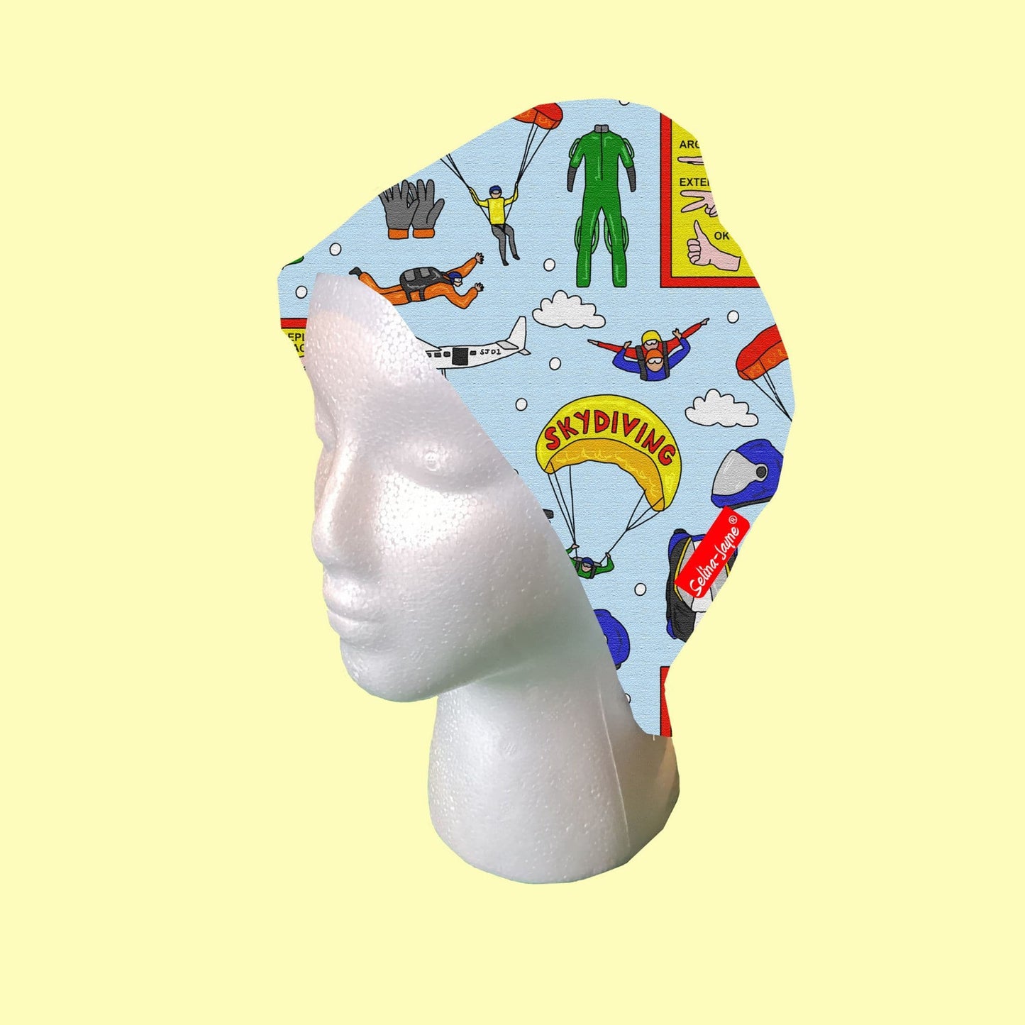 Skydiving Scrub Cap by Selina-Jayne