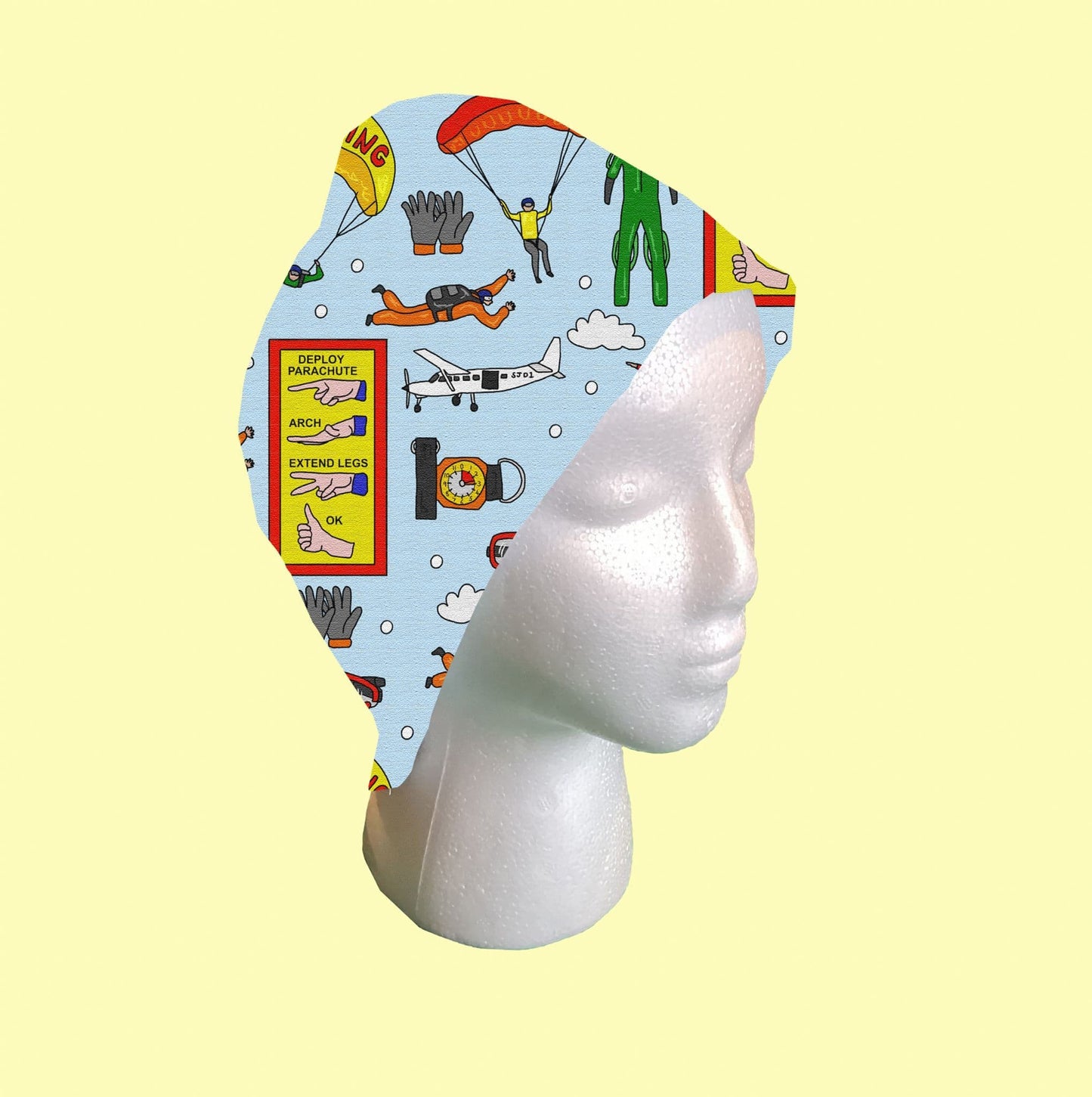 Skydiving Scrub Cap by Selina-Jayne