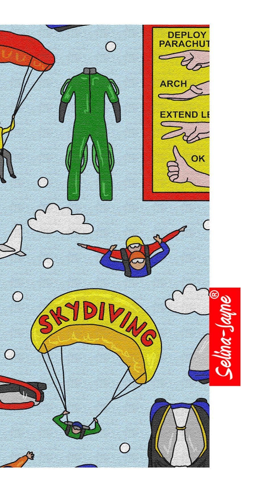 Skydiving Soft Glasses Case by Selina-Jayne