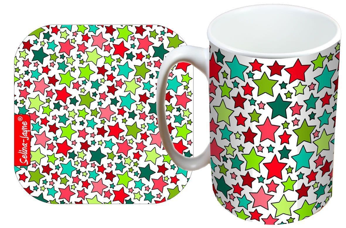 Stars Mug and Coaster Gift Set by Selina-Jayne