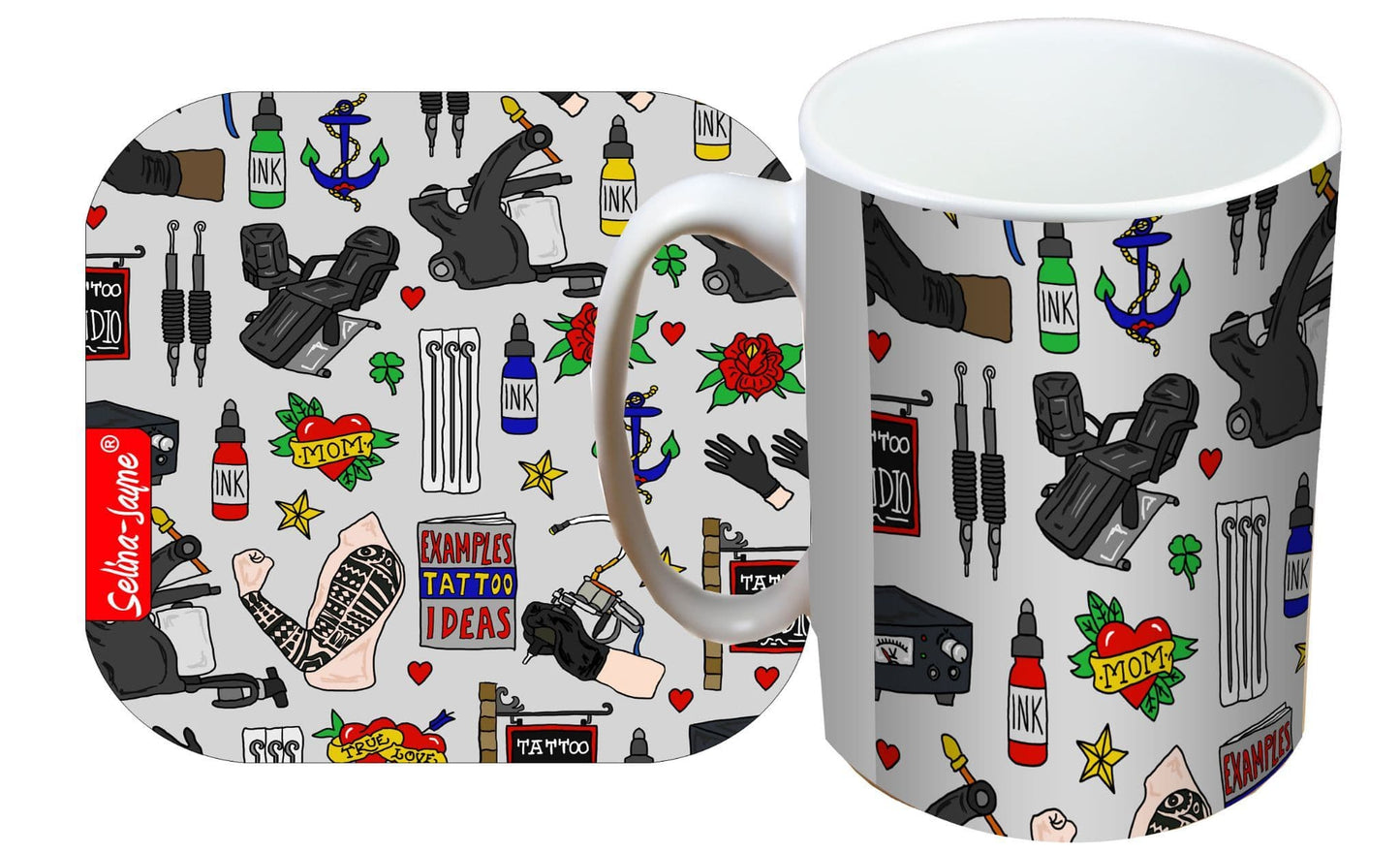 Tattooist Mug and Coaster Gift Set by Selina-Jayne