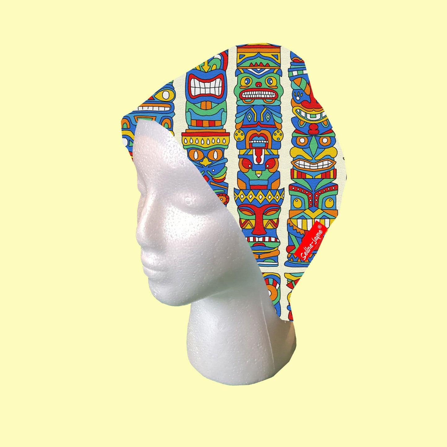 Totem Poles Scrub Cap by Selina-Jayne