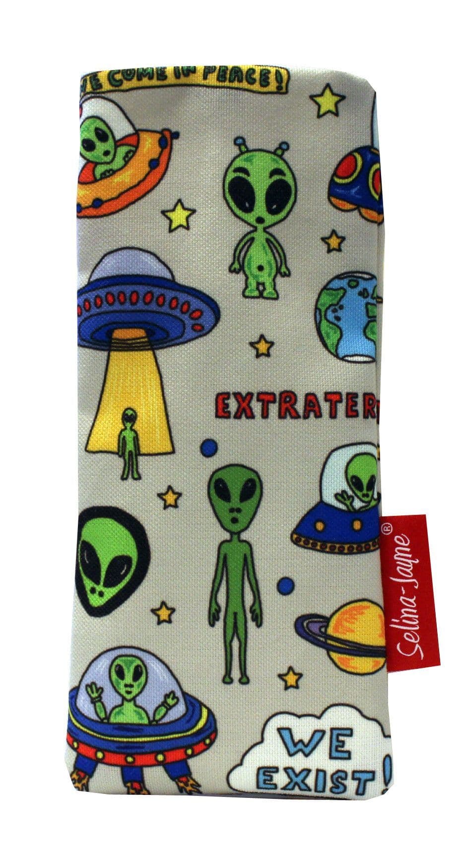 UFO Aliens Soft Fabric Glasses Case by Selina-Jayne
