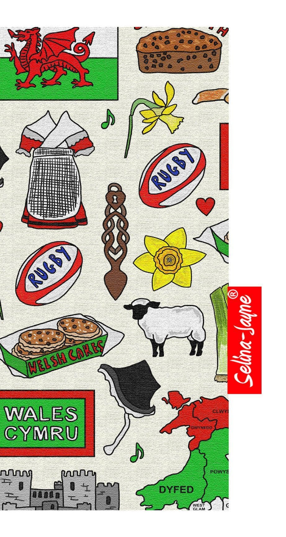 Wales Glasses Case Soft Fabric by Selina-Jayne