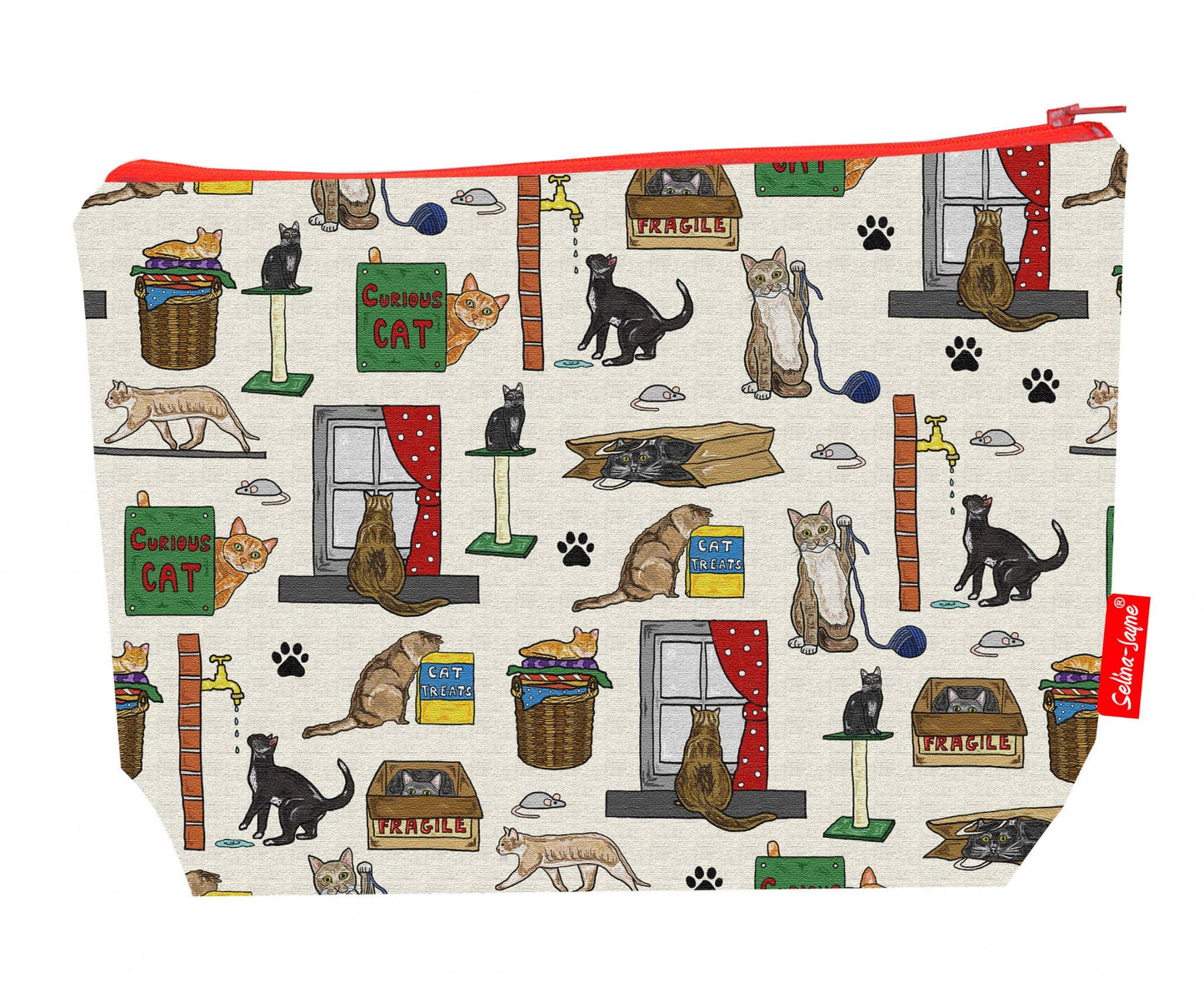 Curious Cats Toiletry Bag by Selina-Jayne