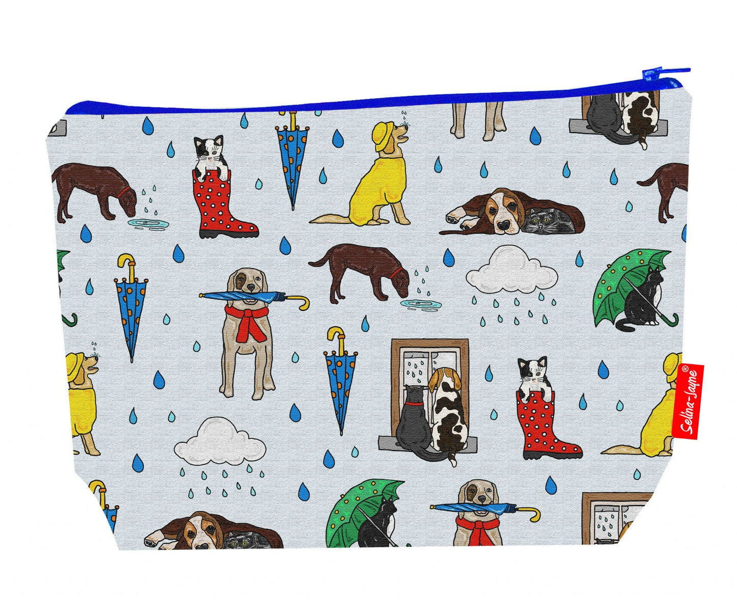 Raining Cats and Dogs Toiletry Bag by Selina-Jayne