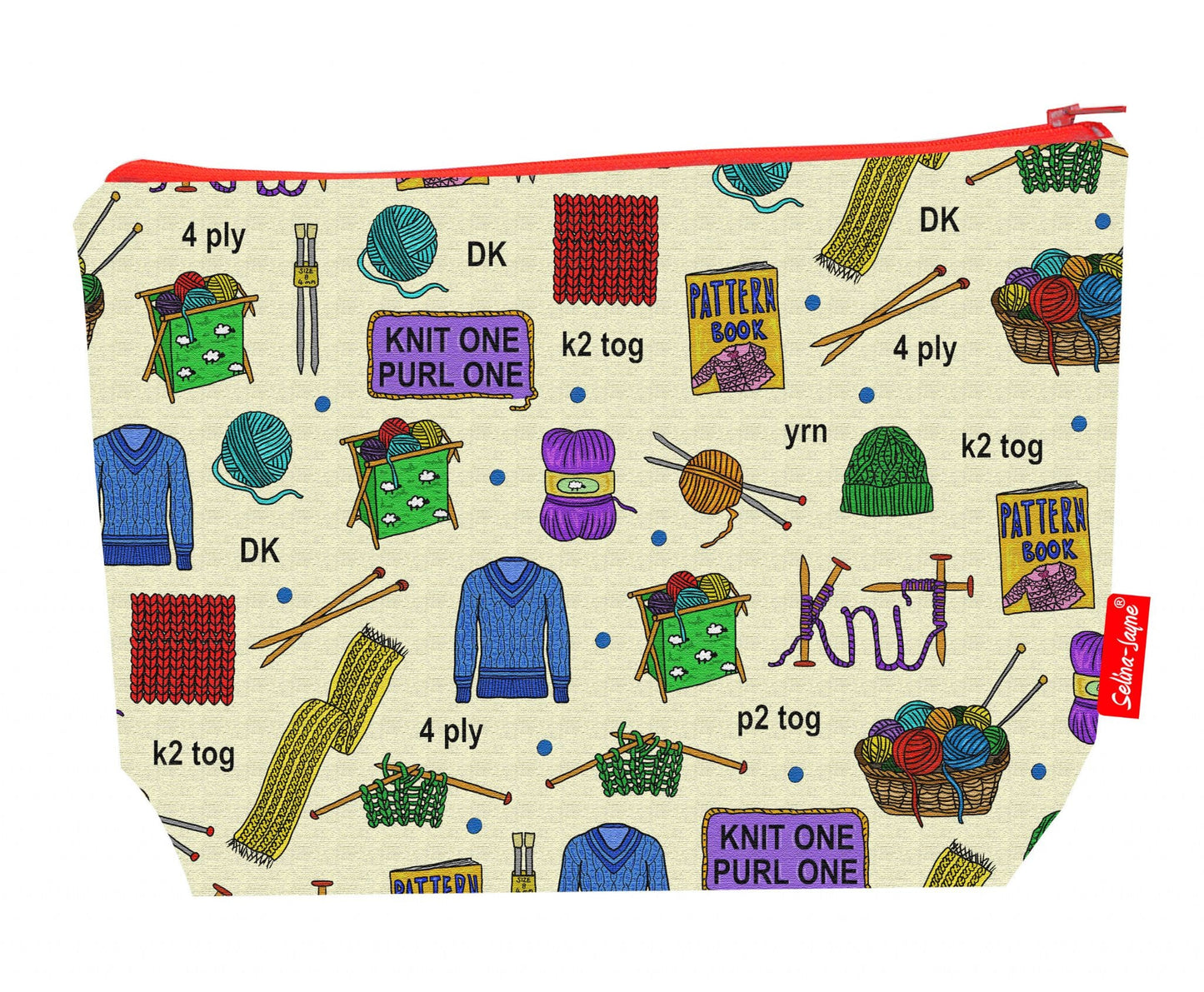 Knitting Toiletry Bag by Selina-Jayne