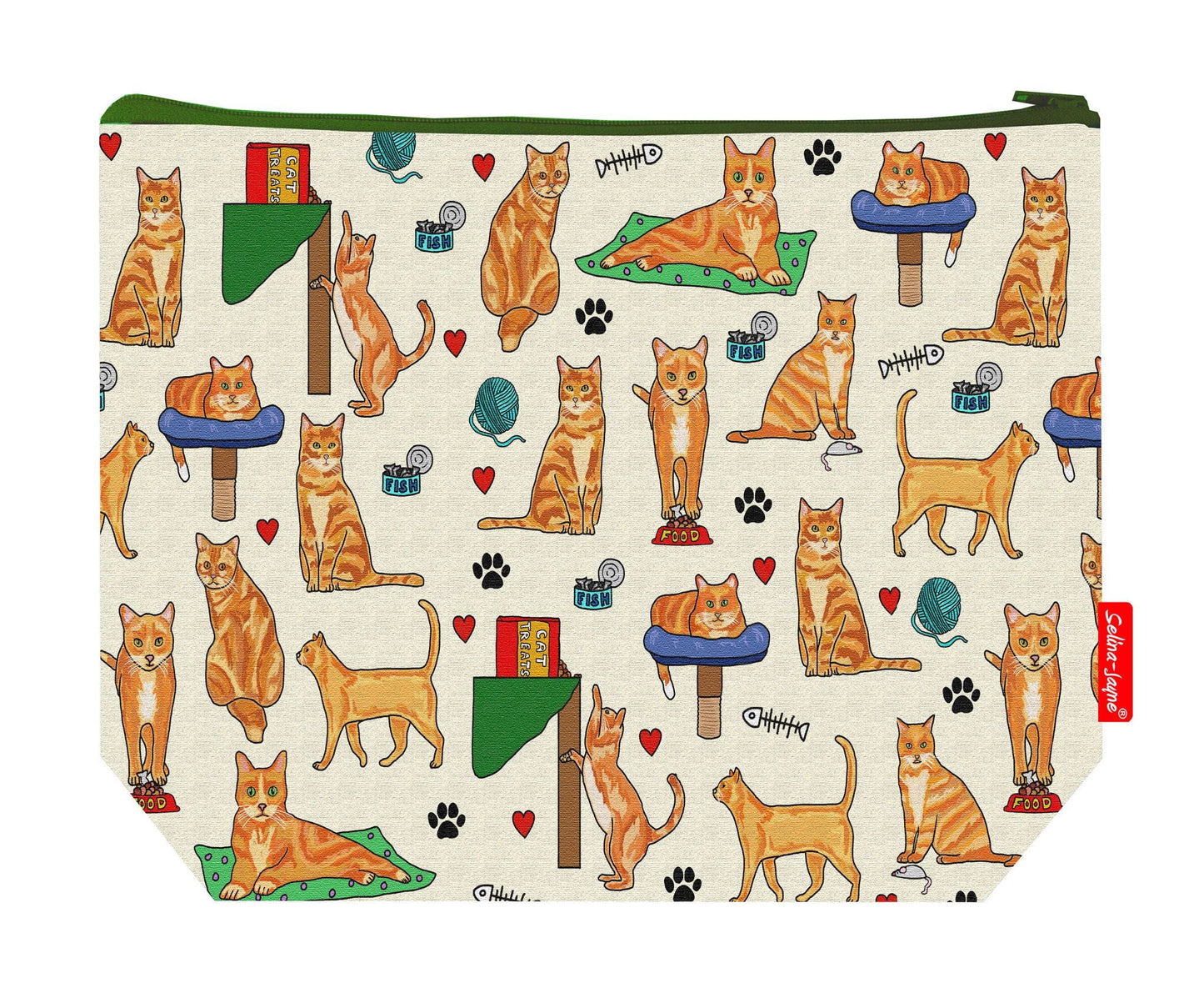 Red Ginger Cats Toiletry Bag by Selina-Jayne