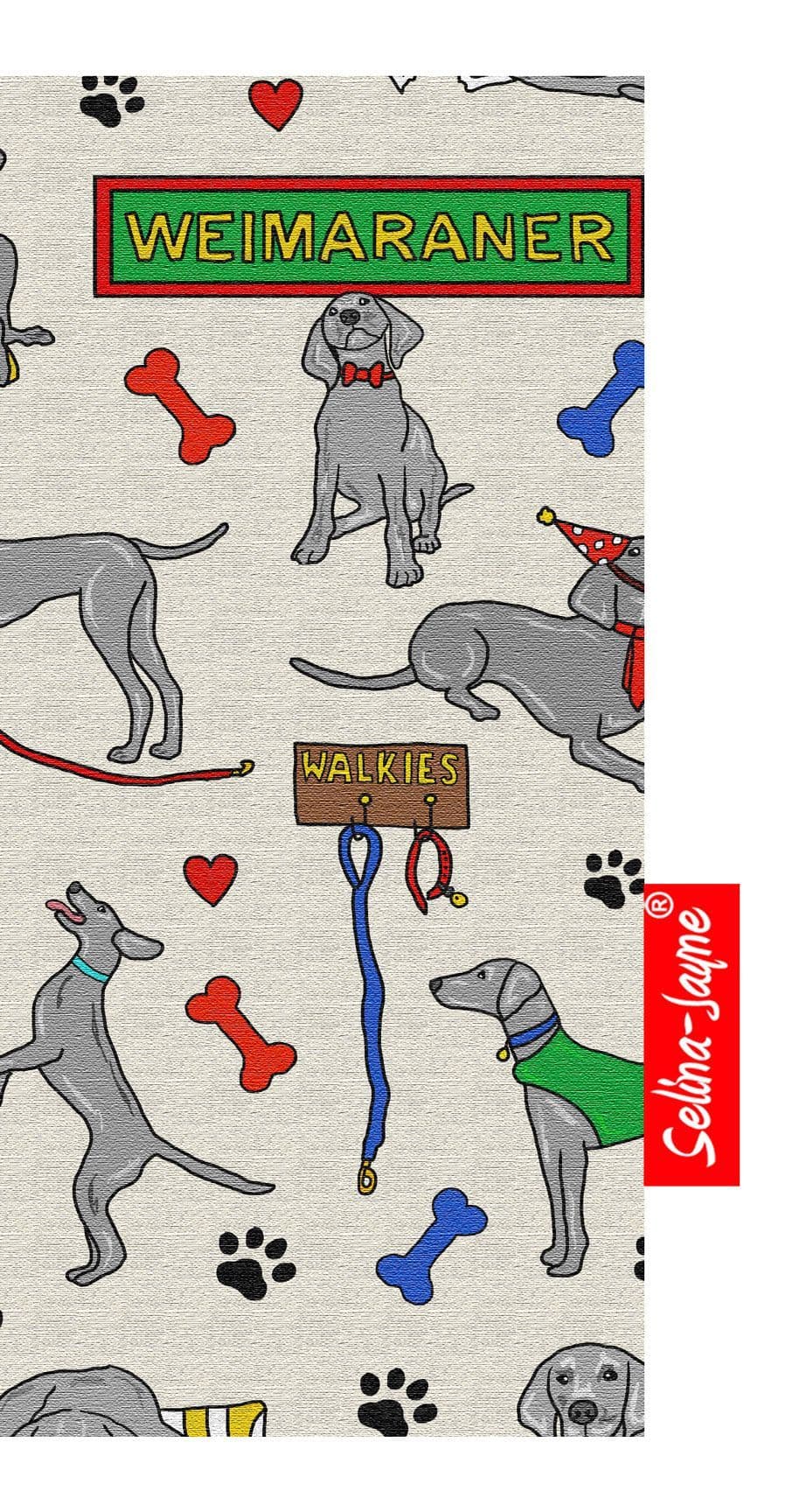 Weimaraner Dog Soft Glasses Case by Selina-Jayne