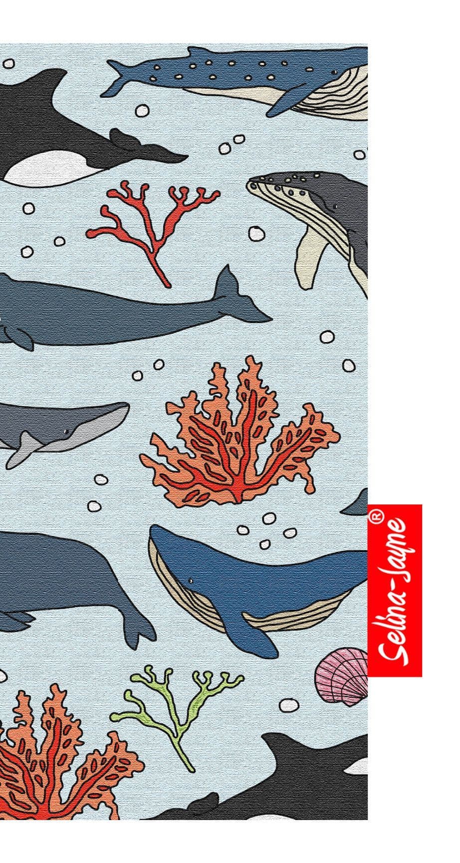 Whales Soft Glasses Case by Selina-Jayne