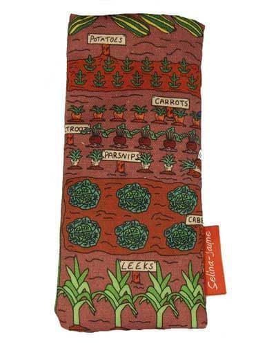 Premium gardener gift glasses case with colourfast allotment design and soft cotton lining by Selina-Jayne