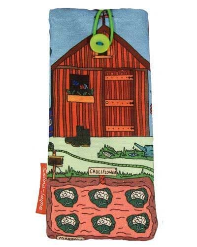 Allotment Glasses Case by Selina-Jayne — soft fabric eyeglass case with vibrant HD allotment garden design