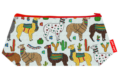 Alpaca makeup bag showing premium quality and wipe-clean lining