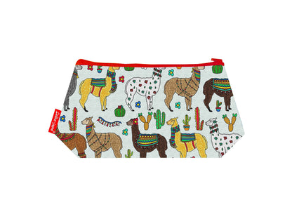 Alpaca cosmetic bag with adorable llama print design - UK made by Selina-Jayne