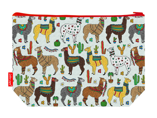 Alpaca toiletry bag featuring alpaca artwork by Selina-Jayne Designs