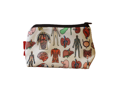 Anatomy cosmetic bag with vibrant medical science design - UK made by Selina-Jayne