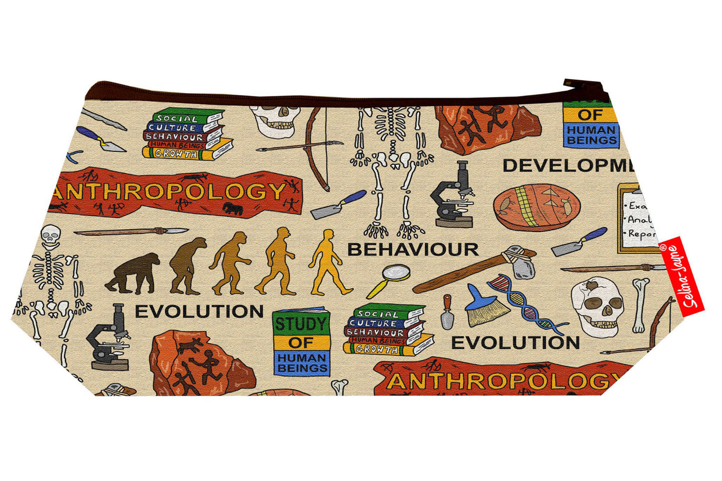 Anthropologist makeup bag showing premium quality and wipe-clean lining