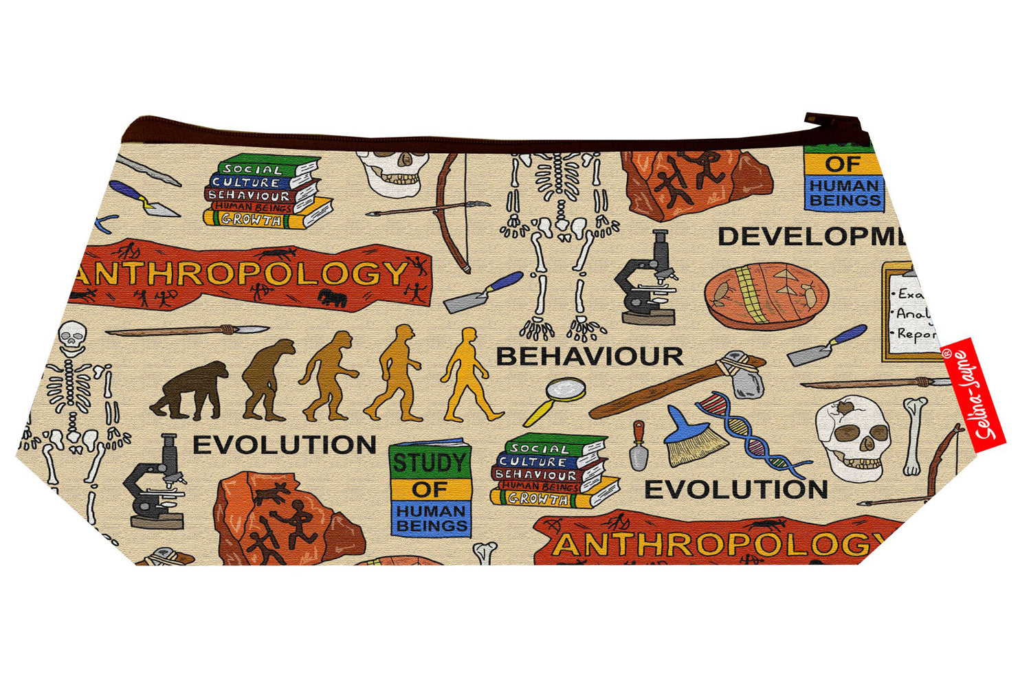 Anthropologist makeup bag showing premium quality and wipe-clean lining