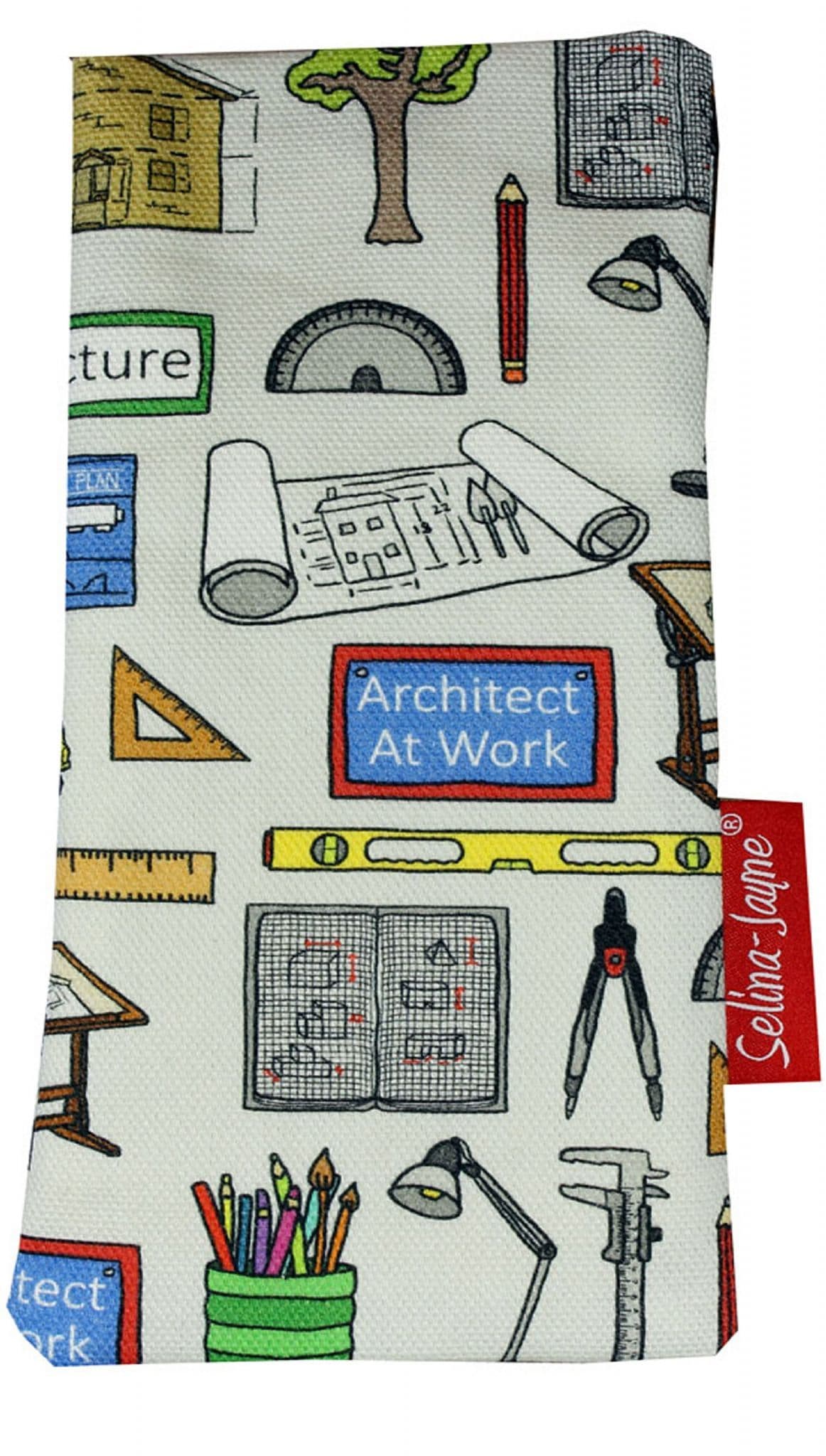 Premium architect gift glasses case with colourfast architecture design and soft cotton lining by Selina-Jayne